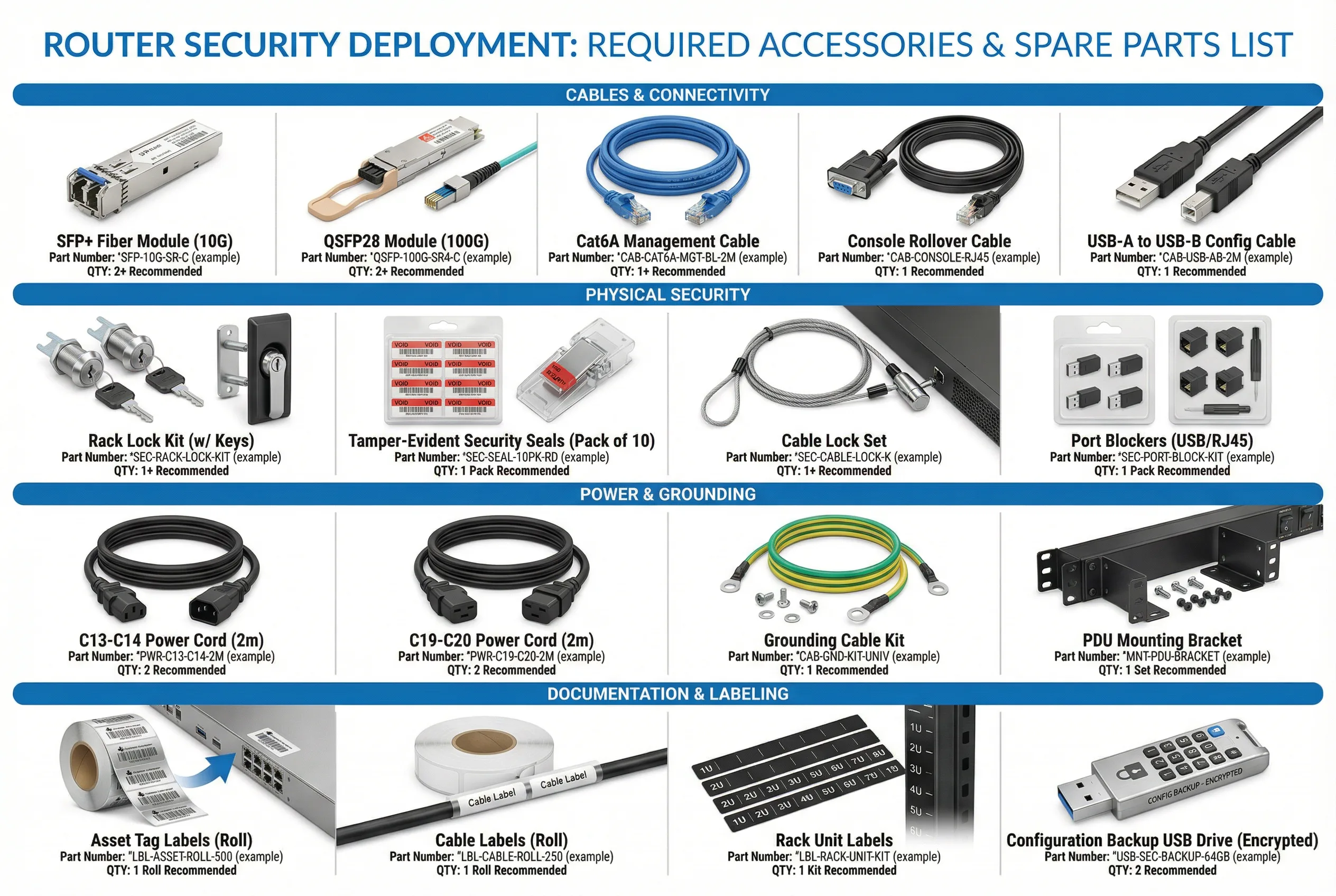 Router Security Deployment Accessories and Spare Parts